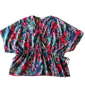 Haute hippie tribe cotton blend floral top Sz L